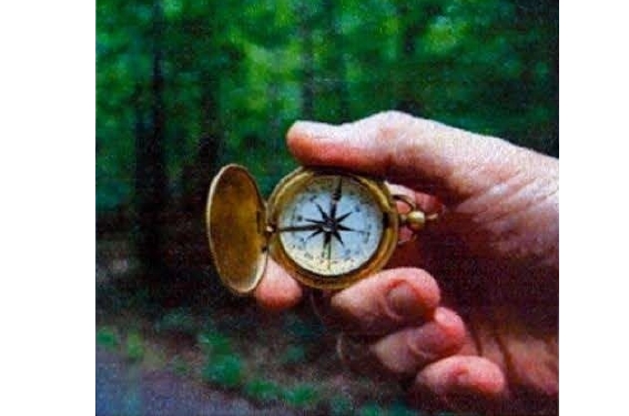 Foto kompas in hand